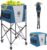 EVER ADVANCED 150 Tennis Capacity Ball Hopper Rolling Ball Cart with Side Pockets, 16.2 x 16.2in Folding Pickleball Basket with Wheels, Sports Equipment Organizer for Baseball Training/Practice, Blue