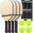 GoSports Pickleball Sets – Classic, Retro, Steel Blue, or Yellow – Includes 4 Paddles, 4 Regulation Pickleballs and Carry Case | 4 Paddles